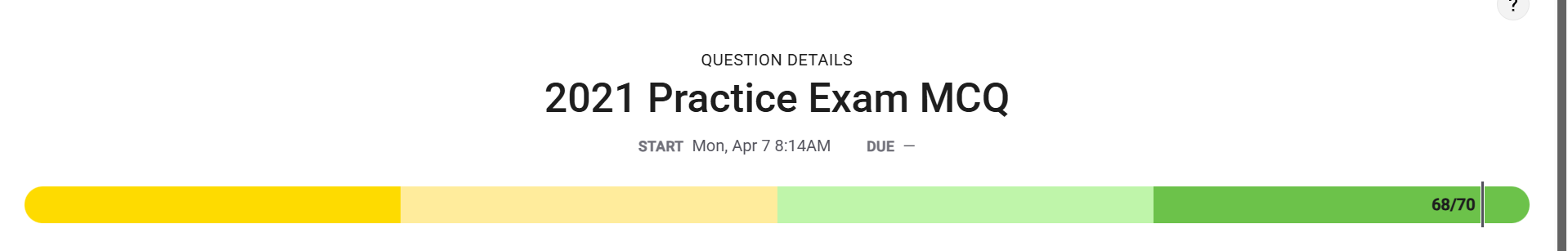 2018 Practice Exam MCQ Analysis